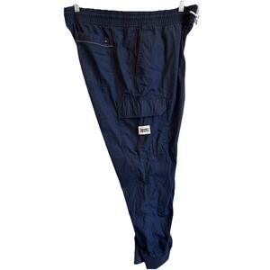 Tommy Jeans Cargo Jogger Men's XL Navy Blue Drawstring Pull On Pants Cotton